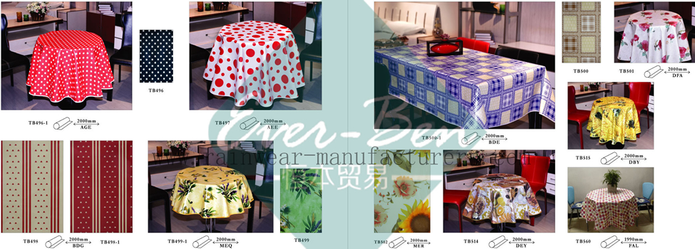 56-57 China Red PVC Tablecloth Supplier